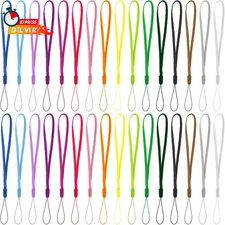 Assorted Colorful Nylon 32Pc Hand & Wrist Strap Lanyards - Lightweight, for Phon