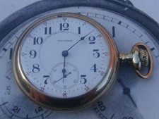 Waltham Watch Co coin case pocket watch 1901 Crescent St Hunter crown at 3 USA