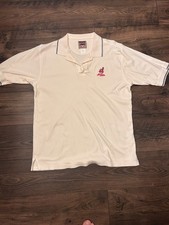Vintage Cleveland Indians Polo ProEdge Men L Chief Wahoo White Embroidered