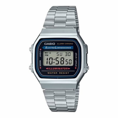 Casio Collection A168WA-1A2WJR Silver Digital Watch