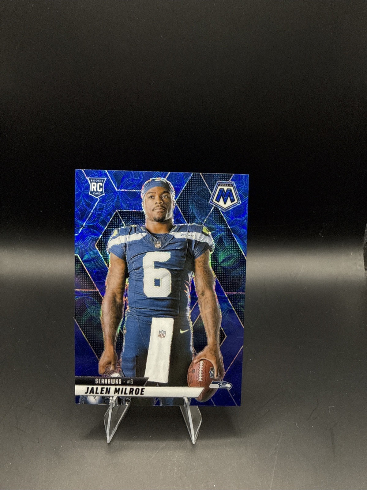 2025 Panini Mosaic Rookie Jalen Milroe SP Blue Scope Prizm (RC) Color Match #283