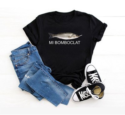 Lustiges T-Shirt Mi Bomboclat, Fisch Meme Shirt, Fischliebhaber Geschenk, Geburtstagsgeschenk