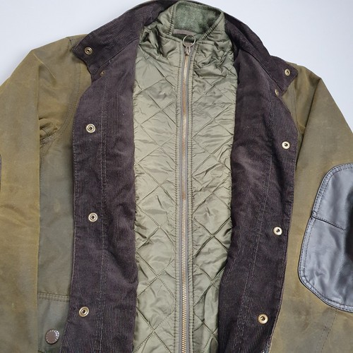 Barbour Ogston Wachsjacke Herren Medium Grün Classic Country Outdoor Mantel - Bild 5 von 9