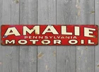 Amalie Pennsylvania Motor Oil 18" x 4" Vintage Novelty Metal Sign USA Made New!
