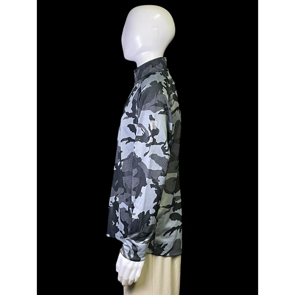 Nike Element Running Dri-Fit Gray Camo 1/4 Zip Pullover Sweatshirt Men Sz Large - Image 4 of 4