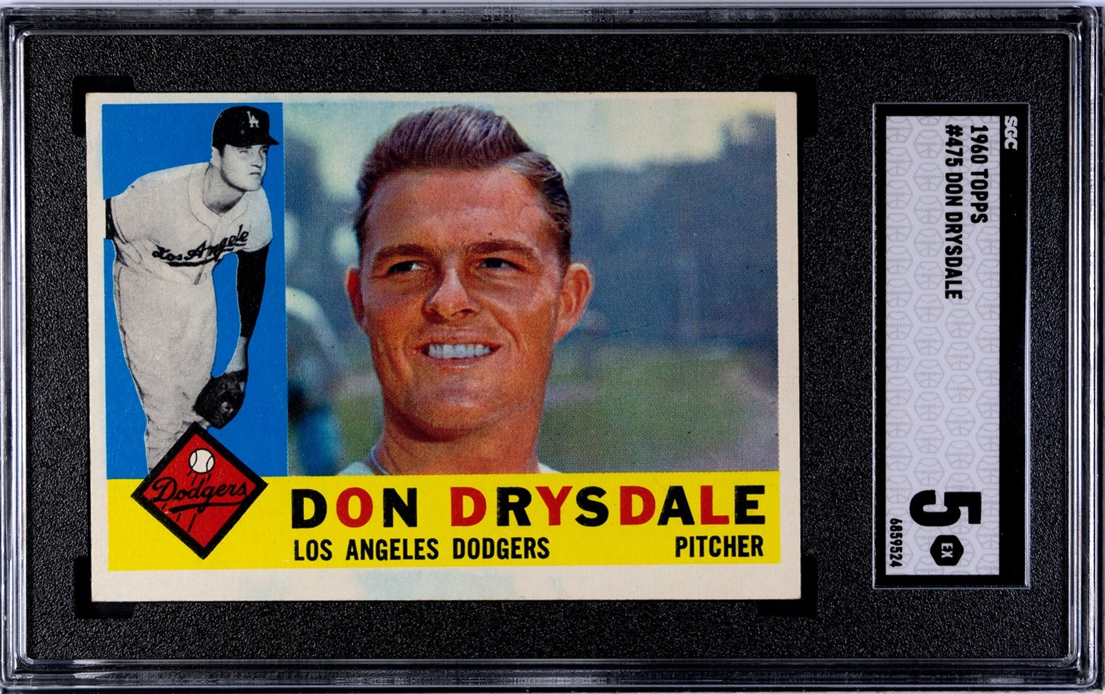 Don Drysdale #475 Baseball Cards 1960 Topps trading card — raw and PSA graded price guide