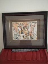 QUADRO VUCCIRIA - OMAGGIO A GUTTUSO CM. 25X55 TIR. 250 SERIGRAFIA CON ORO 24K