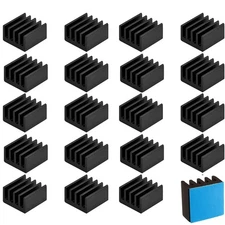Easycargo 20pcs 9mm Small mini Heatsink Kit 9x9x5mm + 8.8x8.8x5mm Black