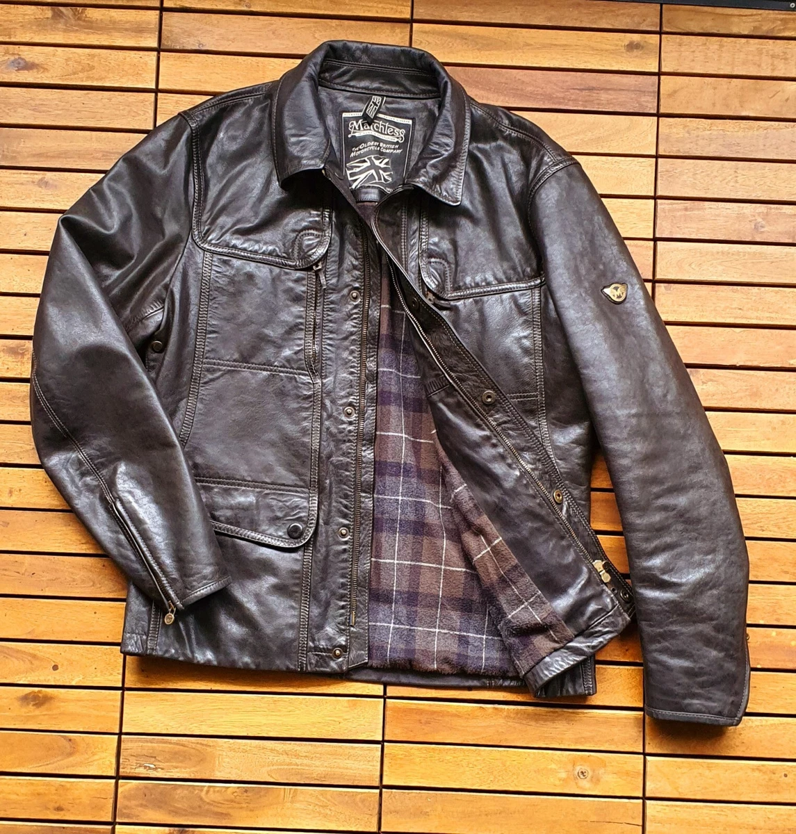 Herren Jacke MATCHLESS KENSINGTON TERMINATOR Lederjacke Gr. L Wie Neu