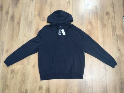 Raf Simons X Fred Perry Herren Hoodie schwarz Größe Large Destroyed Pullover neu mit Etikett