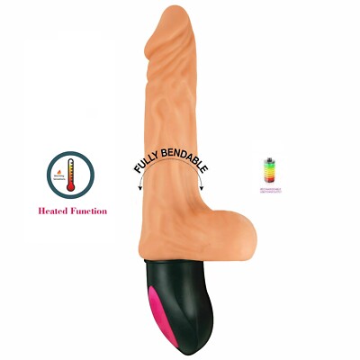 natural sex toys Natural Realskin Hot Cock #2 DILDO RECHARGEABLE Warming Vibrator Sex Toys  Women