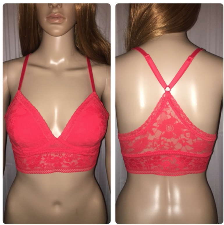 red longline bralette