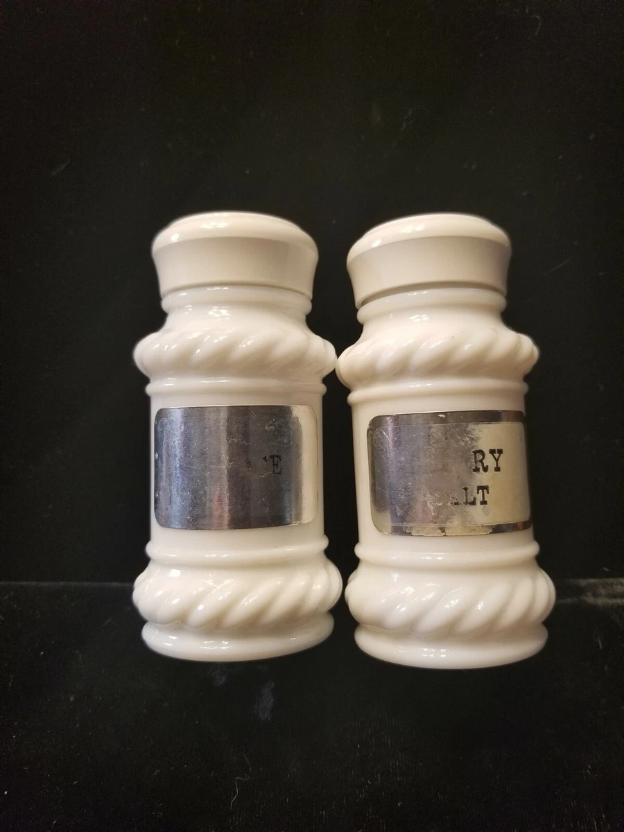 White milk glass spice jars sale