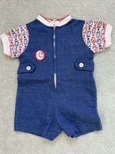 Vintage 1970 s Infant 1 Piece Shorts Outfit