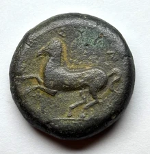 (344-317 BC) Greek Sicily (Syracuse) - AE Dilitron of Timoleon.