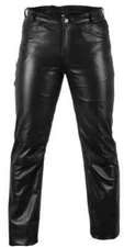 Motorcycle Pants Men Biker Dual Sport Motorbike Genuine Leather Pants Riding