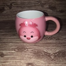 Authentic Disney Store Tsum Tsum CHESHIRE CAT Alice In Wonderland 16 Oz Pink Mug