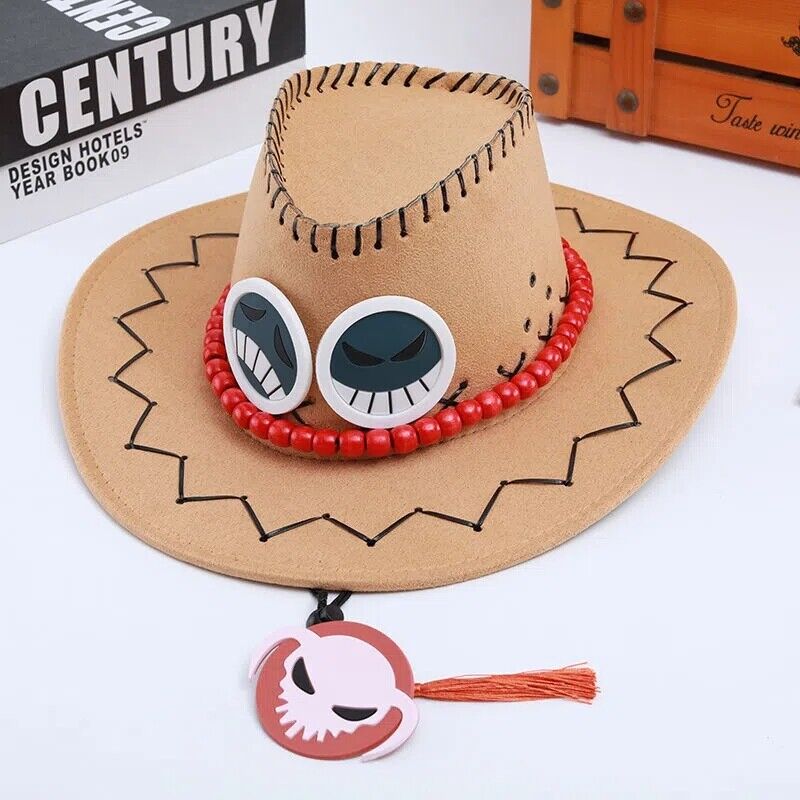  KITAT Ace Cowboy Hat Anime One Piece Cosplay Cap