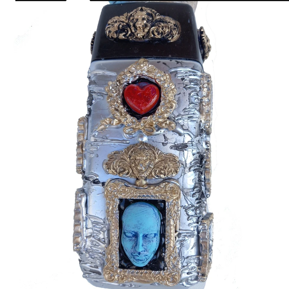 muñeca sirena roble decoración del hogar escultura 3d coleccionismo tarro vintage sirena original Foto 2 de 4