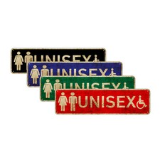 Unisex Handicapped Restroom Vintage Sign Disabled Toilet Bathroom Aluminum Sign