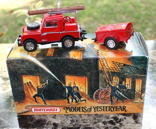 Vintage Matchbox Models of Yesteryear YFE02 1952 Land Rover mit Anhänger, COA & BOX - Bild 6 von 6