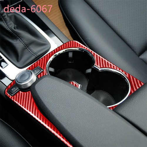 Red Carbon Fiber Water Cup Holder Panel Cover Trim For Benz C Class W204 2007-14 - Foto 5 di 12