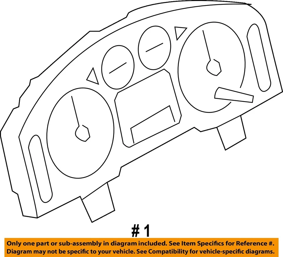 Medidor de velocímetro usado se adapta a: Ford Freestyle Cluster 2005 MPH SEL ID 5F9T-10849-C Foto 4 de 4