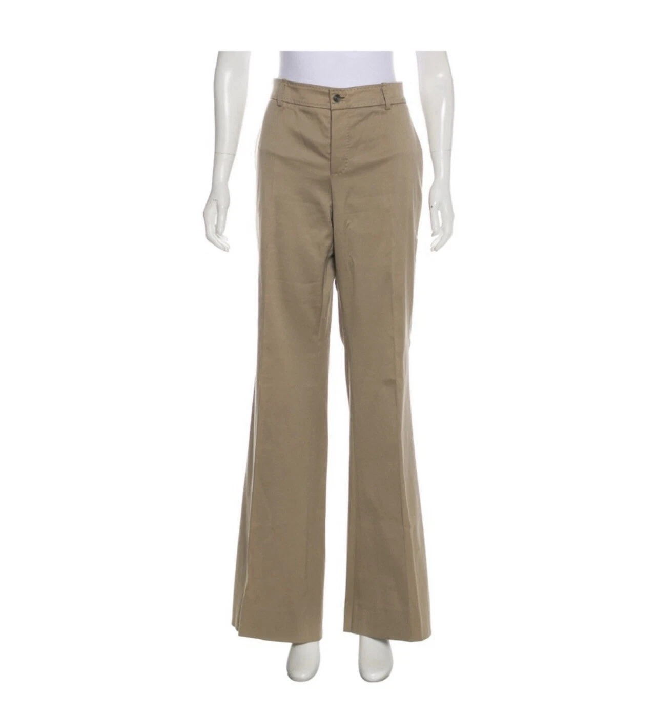 Pantalon pantalon femme Gucci marron jambes larges évasé mi hauteur neuf, taille 48IT/12US