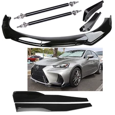 Front Bumper Lip Splitter Spoiler Body Kit Side Skirt For IS250 IS350 IS300
