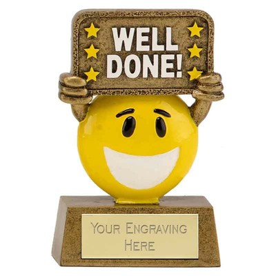 Personalisierte Gravur Happy Chappy Well Done Great Player Team Award