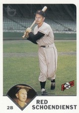 RED SCHOENDIENST TOPPS RETIRED SIGNATURE EDITION BASE GIANTS CARDINALS #6 2003