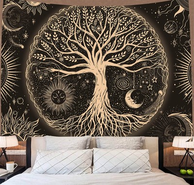 Sun And Moon Tapestry Wall Tapestry Aesthetic FORATER Tree Of