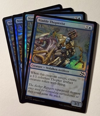 x4 Nimble Thopterist - Foil C MTG Aetherdrift M/NM, English Playset 4x