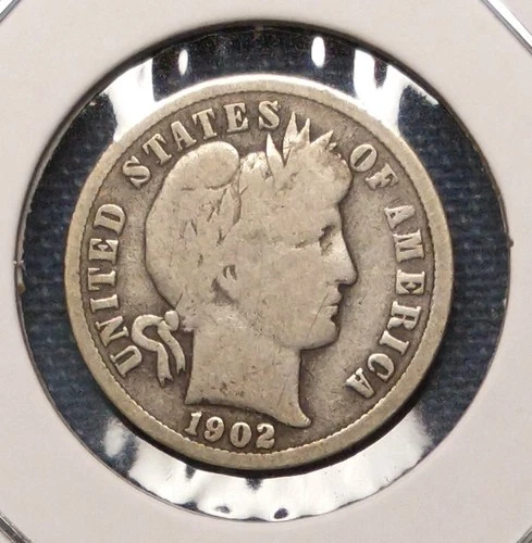 1902 BARBER DIME -- solid Good (G)
