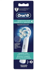 Oral-B Sensitive Gum Care Replacement Electric Brush Heads 3 Counts