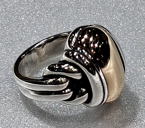 James Avery Sterling Silver 14k Large Knot Ring Gold Dome Size 6.5 Weight 17.4g - 第 17/24 張圖片