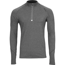 Hot Chillys Micro-Elite Chamois Zone Zip-T Granite/Granite 2X-Large -Open Box