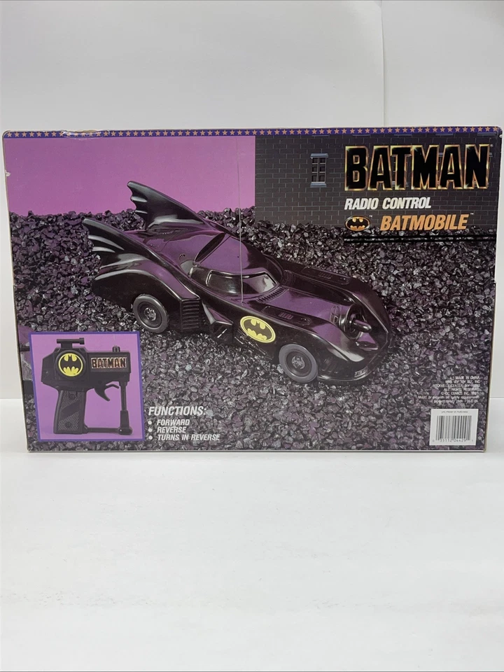 1989 年老式蝙蝠侠无线电控制蝙蝠侠 #429 ToyBiz Biz 全新带盒 - FWD、REV、TURN — 第 3/4 张图片
