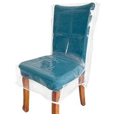 6 Pack Plastic Chair Covers, Clear Dining Room Chairs Cover Set, Transparent ...