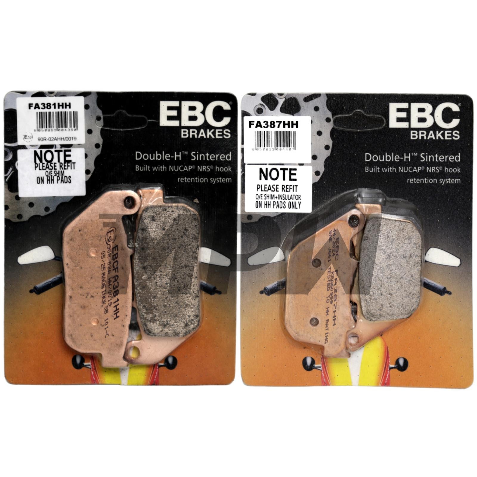 Harley Sportster XL 1200 V Seventy Two 2011-2013 EBC HH Sintered Brake Pads F&R