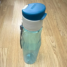 Milton 0.75L Reusable Flip Top Water Bottle with Handle, Blue/Clear Sport