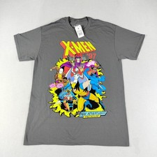 Marvel X-Men Shirt Mens Medium Dark Gray 97 Animated Series Superhero Tee New