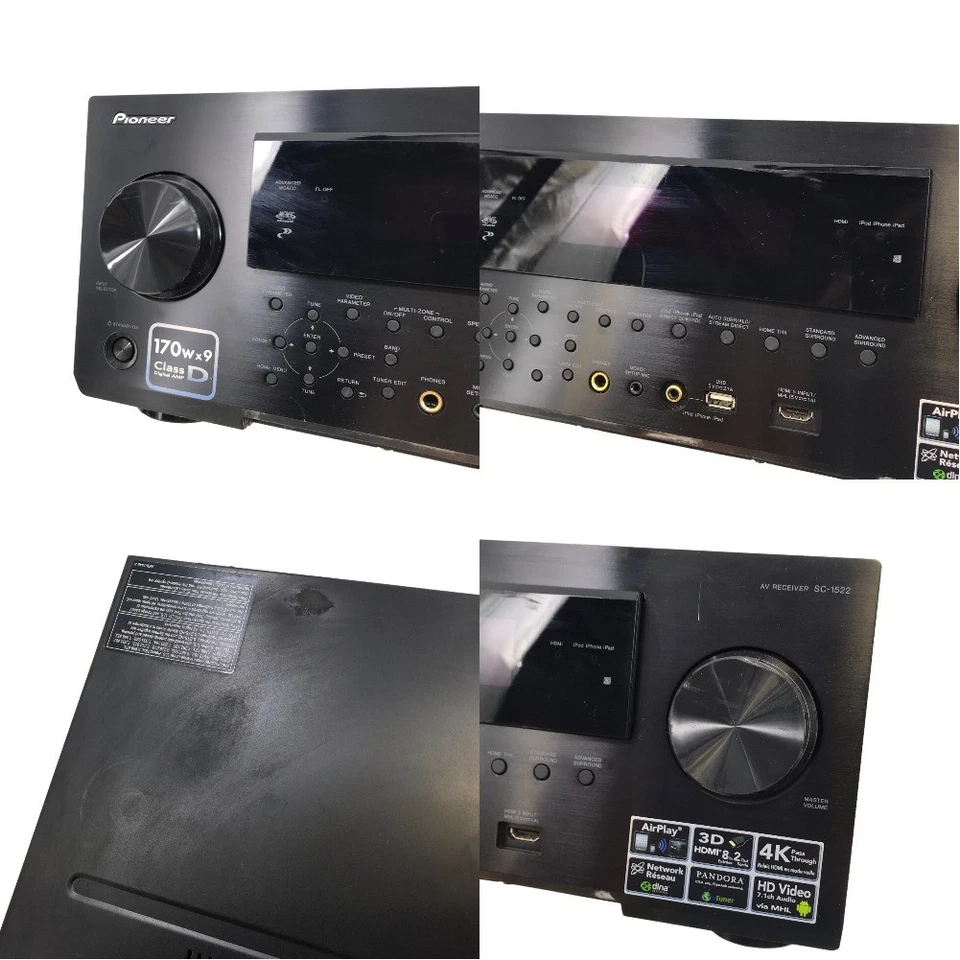 READ Pioneer SC-1522-K 9.2-Channel Network AV Media Receiver 330W Black #IS0497 - Image 4 of 4