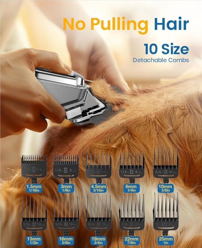 Visual Reference: Oneisall Dog Clippers Cordless Low Noise Grooming Shaver For Thick