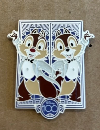 Disney 100 Years of Wonder Chip & Dale D100 Platinum Pin 2023