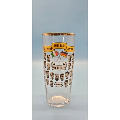 Stern Pils Mexiko 1970 Fußball Weltmeisterschaft Bierglas alt Brauerei Glas - Bild 1 von 2