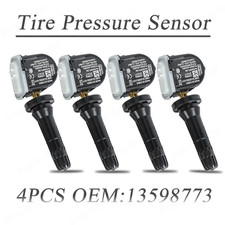 Set Of 4 Tire Pressure Sensors Tpms 433mhz 13598773 For Buick Chevy Cadillac Gmc