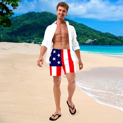 Patriotic Fusion Men American Hawaiian Shorts