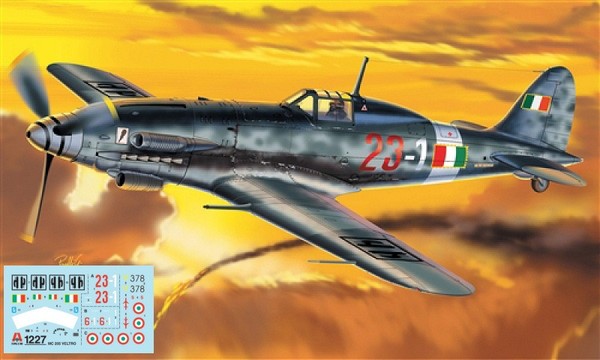 Italeri 1/72 Flugzeugbausatz MC205 Veltro Modellbau Statisches Modell-image