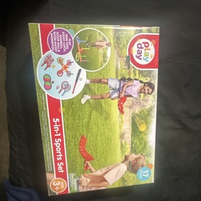 Play Day 5-in-1 Sports Set Outdoor Toy for Kids Ages 3+